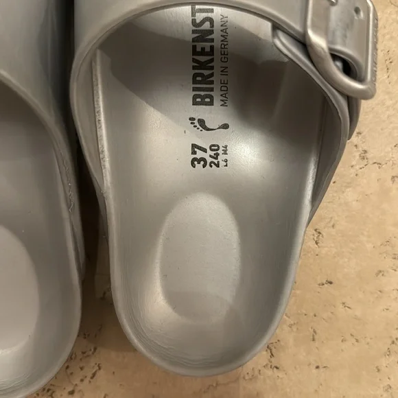 Birkenstock Silver Sandals Arizona Essentials - Picture 11 of 12